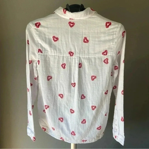 Karssen Zoe Karssen Women's Graphic Print Kiss Heart White Cotton Size XS ($165) - Picture 8 of 10